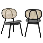 Wood dining side chair in black/ set of 2 by Modway additional picture 4