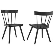 Black finish wood dining side chair set of 2 by Modway additional picture 4