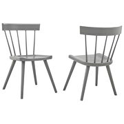 Light gray finish wood dining side chair set of 2 by Modway additional picture 4