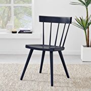 Midnight finish wood dining side chair set of 2 by Modway additional picture 2