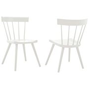 White finish wood dining side chair set of 2 by Modway additional picture 4