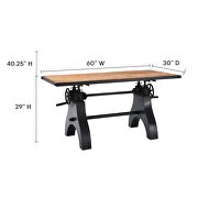 Crank adjustable height conference / office table by Modway additional picture 11