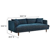 Upholstered polyester fabric sofa in mid-century design by Modway additional picture 10