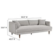Upholstered polyester fabric sofa in mid-century design by Modway additional picture 10