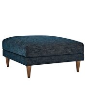 Navy fabric upholstered ottoman in mid-century style by Modway additional picture 3