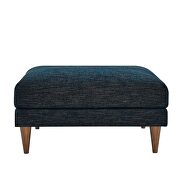Navy fabric upholstered ottoman in mid-century style by Modway additional picture 5