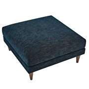 Navy fabric upholstered ottoman in mid-century style by Modway additional picture 6