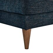 Navy fabric upholstered ottoman in mid-century style by Modway additional picture 7
