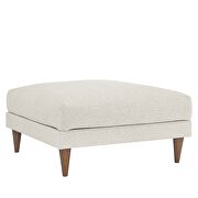 Ivory fabric upholstered ottoman in mid-century style by Modway additional picture 3