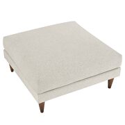 Ivory fabric upholstered ottoman in mid-century style by Modway additional picture 7