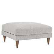 Light gray fabric upholstered ottoman in mid-century style by Modway additional picture 2