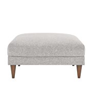 Light gray fabric upholstered ottoman in mid-century style by Modway additional picture 4