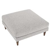 Light gray fabric upholstered ottoman in mid-century style by Modway additional picture 5