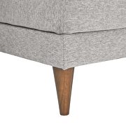 Light gray fabric upholstered ottoman in mid-century style by Modway additional picture 6