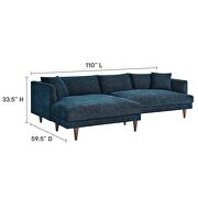 Mid-century sectional in polyester, left-facing by Modway additional picture 7