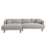 Left-facing polyester fabric mid-century design sectional by Modway additional picture 5