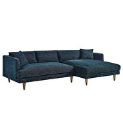 Right-facing polyester fabric mid-century design sectional by Modway additional picture 3