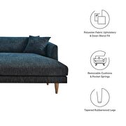 Right-facing polyester fabric mid-century design sectional by Modway additional picture 6