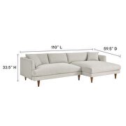 Mid-century polyester sectional, right-facing design by Modway additional picture 7