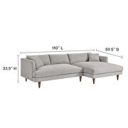 Mid-century polyester sectional, right-facing design by Modway additional picture 7