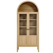 Oak display cabinet / curio in modern farmhouse style by Modway additional picture 5
