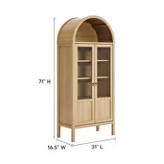 Oak display cabinet / curio in modern farmhouse style by Modway additional picture 9