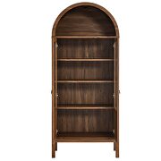 Walnut display cabinet / curio in modern farmhouse style by Modway additional picture 6