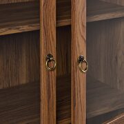 Walnut display cabinet / curio in modern farmhouse style by Modway additional picture 7
