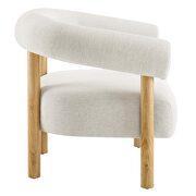 Heathered fabric accent chair in ivory by Modway additional picture 5