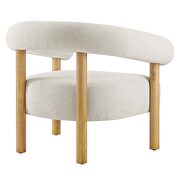 Heathered fabric accent chair in ivory by Modway additional picture 6