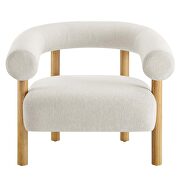 Heathered fabric accent chair in ivory by Modway additional picture 7