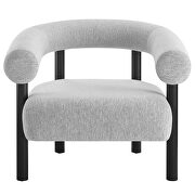 Heathered fabric accent chair in light gray by Modway additional picture 4