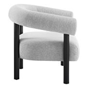 Heathered fabric accent chair in light gray by Modway additional picture 5