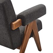 Set of 2 stylish dark gray fabric armchairs by Modway additional picture 8
