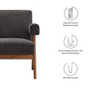Set of 2 stylish dark gray fabric armchairs by Modway additional picture 9