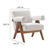 Set of 2 stylish ivory fabric armchairs by Modway additional picture 10