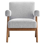 Set of 2 stylish light gray fabric armchairs by Modway additional picture 7