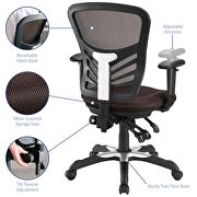 Mesh office chair in brown by Modway additional picture 6