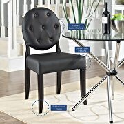 Dining vinyl side chair in black additional photo 2 of 4
