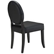 Dining vinyl side chair in black additional photo 3 of 4