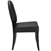 Dining vinyl side chair in black additional photo 4 of 4