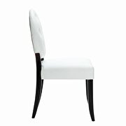 Dining vinyl side chair in white additional photo 4 of 4