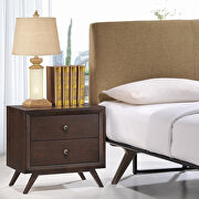 Rich mid-century design nightstand in cappuccino by Modway additional picture 2