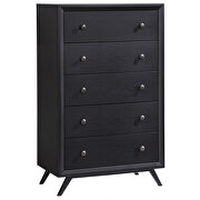 Mid-century modern design chest in black additional photo 4 of 3