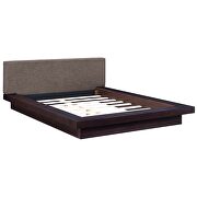 Brown finish fabric upholstery platform bed by Modway additional picture 6