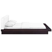 White finish vinyl upholstery platform bed by Modway additional picture 4