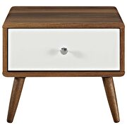 Nightstand in walnut white by Modway additional picture 6