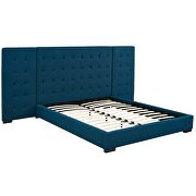 Azure finish upholstered fabric platform bed by Modway additional picture 2