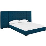 Azure finish upholstered fabric platform bed by Modway additional picture 3