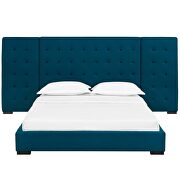 Azure finish upholstered fabric platform bed by Modway additional picture 5
